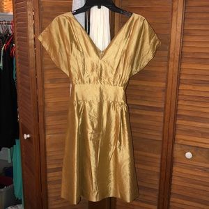 Calypso St. Barth Gold Silk Dress